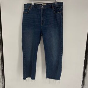 Abercrombie & Fitch 90s Straight Ultra High Rise Jeans Dark Wash Size 34/18